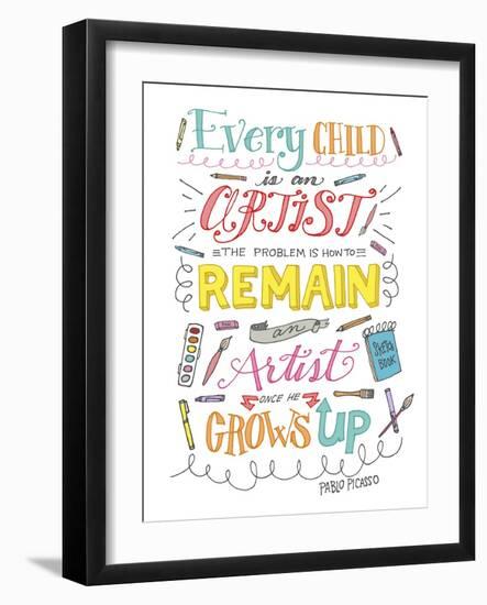 Every Child Is an Artist-Elizabeth Caldwell-Framed Giclee Print