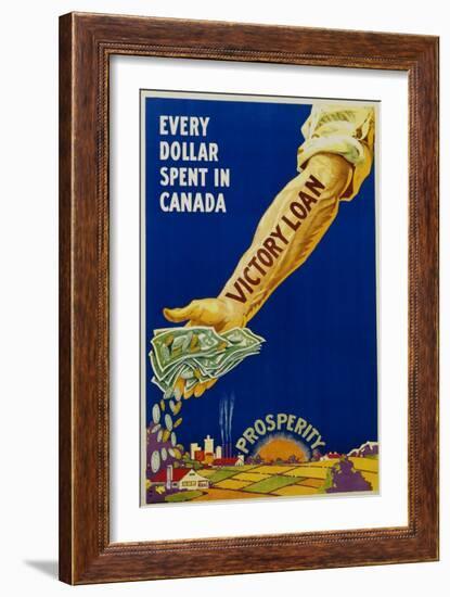 Every Dollar Spent in Canada. Victory Loan Poster-null-Framed Giclee Print