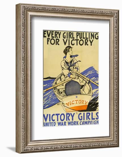 Every Girl Pulling for Victory-Edward Penfield-Framed Art Print