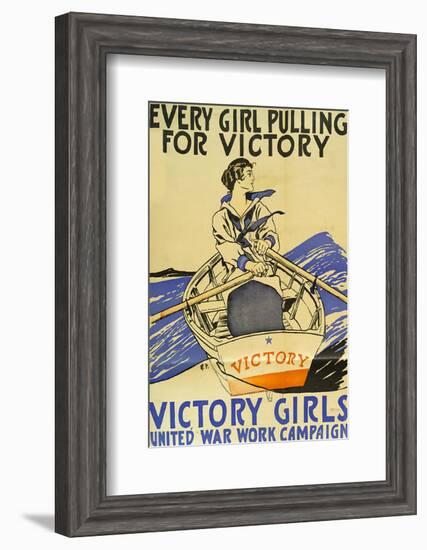 Every Girl Pulling for Victory-Edward Penfield-Framed Art Print