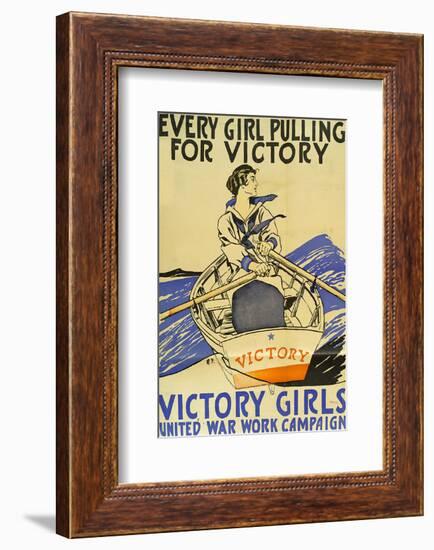 Every Girl Pulling for Victory-Edward Penfield-Framed Art Print