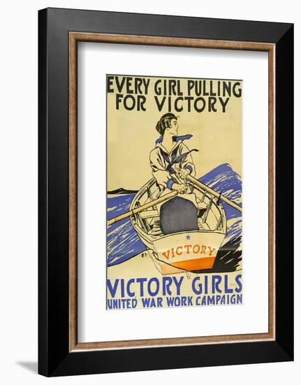 Every Girl Pulling for Victory-Edward Penfield-Framed Art Print