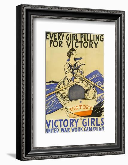 Every Girl Pulling for Victory-Edward Penfield-Framed Art Print