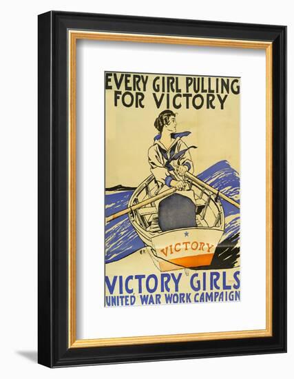 Every Girl Pulling for Victory-Edward Penfield-Framed Art Print