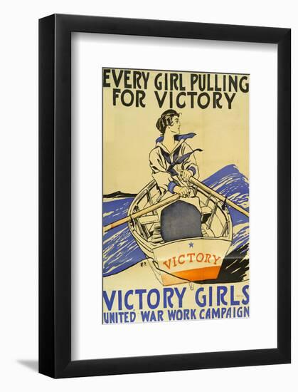 Every Girl Pulling for Victory-Edward Penfield-Framed Art Print