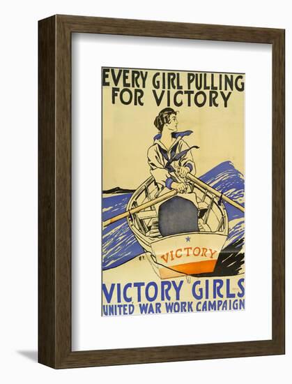 Every Girl Pulling for Victory-Edward Penfield-Framed Art Print