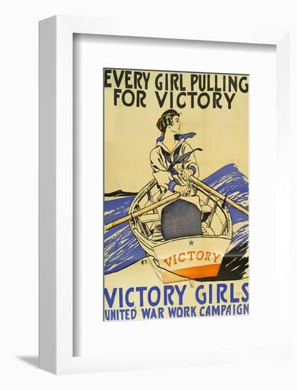 Every Girl Pulling for Victory-Edward Penfield-Framed Art Print