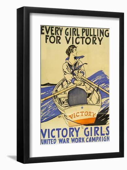 Every Girl Pulling for Victory-Edward Penfield-Framed Art Print