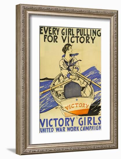 Every Girl Pulling for Victory-Edward Penfield-Framed Art Print