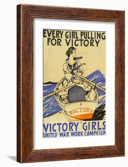 Every Girl Pulling for Victory-Edward Penfield-Framed Art Print