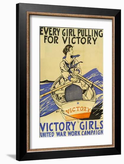 Every Girl Pulling for Victory-Edward Penfield-Framed Art Print