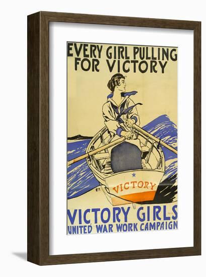 Every Girl Pulling for Victory-Edward Penfield-Framed Art Print