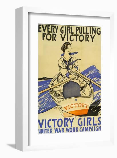 Every Girl Pulling for Victory-Edward Penfield-Framed Art Print