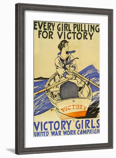 Every Girl Pulling for Victory-Edward Penfield-Framed Art Print