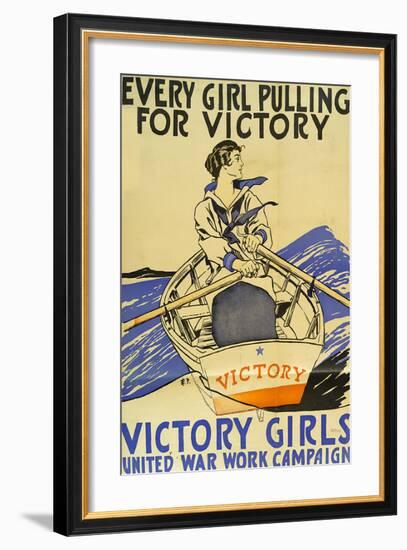 Every Girl Pulling for Victory-Edward Penfield-Framed Art Print