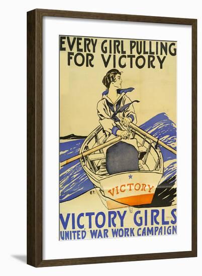 Every Girl Pulling for Victory-Edward Penfield-Framed Art Print