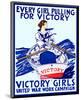 Every Girl Pulling for Victory-Vintage Reproduction-Mounted Giclee Print
