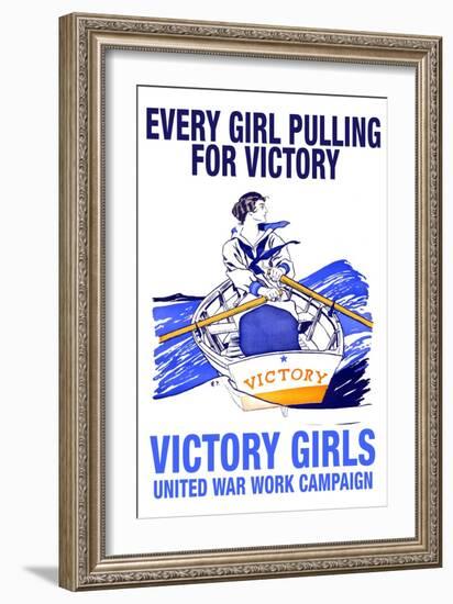 Every Girl Pulling for Victory-Edward Penfield-Framed Art Print