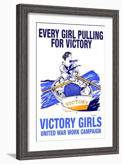 Every Girl Pulling for Victory-Edward Penfield-Framed Art Print