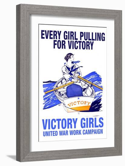 Every Girl Pulling for Victory-Edward Penfield-Framed Art Print