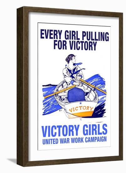 Every Girl Pulling for Victory-Edward Penfield-Framed Art Print