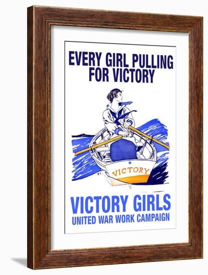 Every Girl Pulling for Victory-Edward Penfield-Framed Art Print