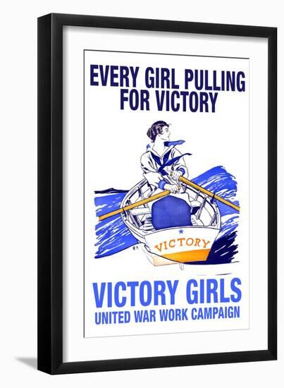 Every Girl Pulling for Victory-Edward Penfield-Framed Art Print