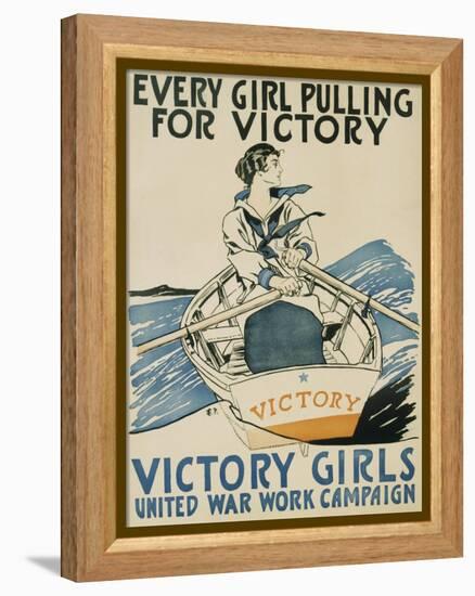 Every Girl Pulling for Victory-Edward Penfield-Framed Premier Image Canvas