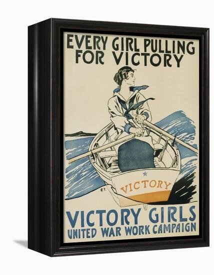 Every Girl Pulling for Victory-Edward Penfield-Framed Premier Image Canvas