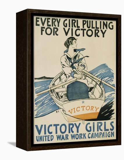 Every Girl Pulling for Victory-Edward Penfield-Framed Premier Image Canvas