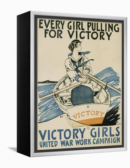 Every Girl Pulling for Victory-Edward Penfield-Framed Premier Image Canvas