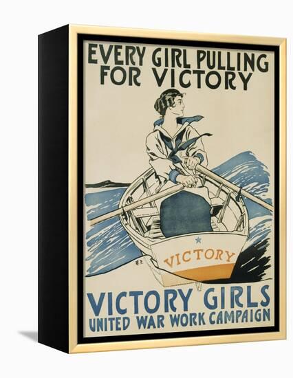 Every Girl Pulling for Victory-Edward Penfield-Framed Premier Image Canvas