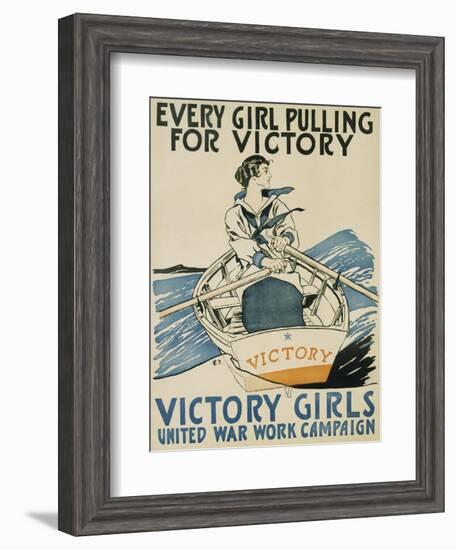 Every Girl Pulling for Victory-Edward Penfield-Framed Giclee Print