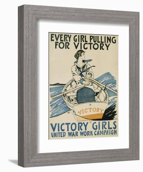 Every Girl Pulling for Victory-Edward Penfield-Framed Giclee Print