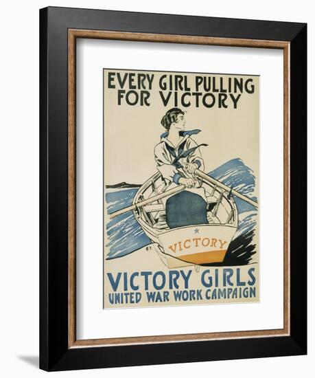 Every Girl Pulling for Victory-Edward Penfield-Framed Giclee Print