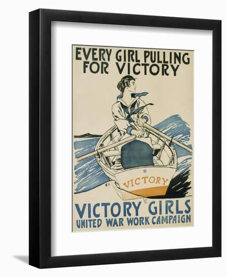 Every Girl Pulling for Victory-Edward Penfield-Framed Giclee Print