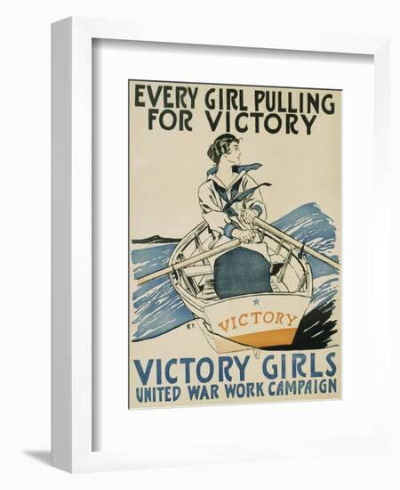 Every Girl Pulling for Victory-Edward Penfield-Framed Giclee Print