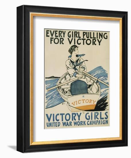 Every Girl Pulling for Victory-Edward Penfield-Framed Giclee Print