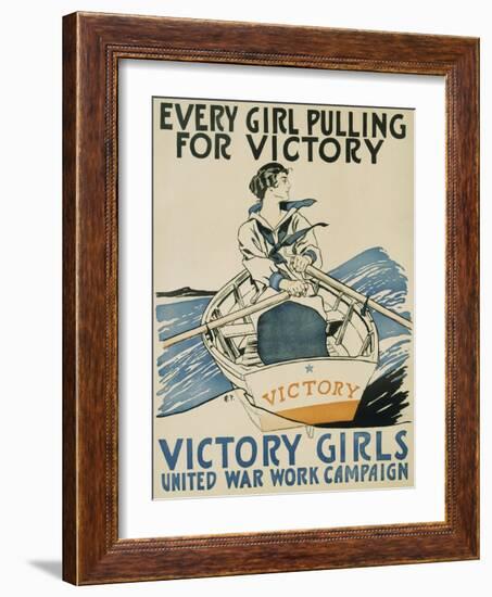 Every Girl Pulling for Victory-Edward Penfield-Framed Giclee Print