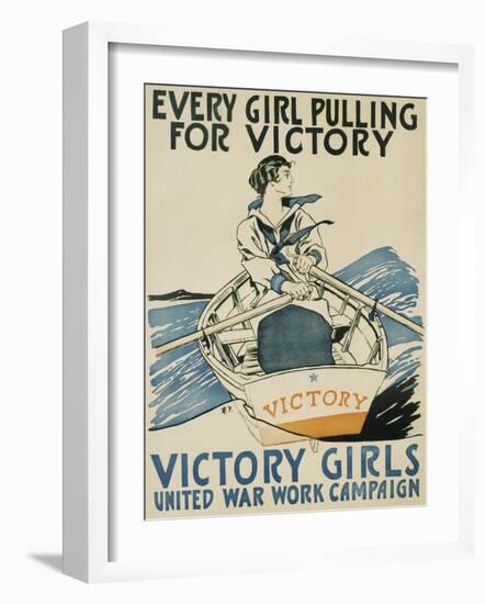 Every Girl Pulling for Victory-Edward Penfield-Framed Giclee Print