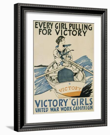 Every Girl Pulling for Victory-Edward Penfield-Framed Giclee Print