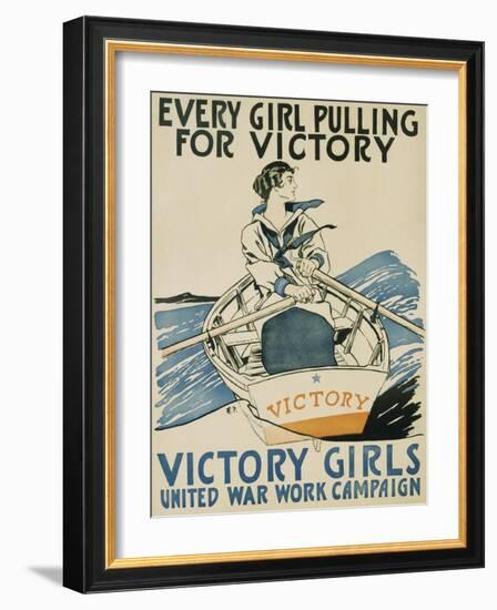 Every Girl Pulling for Victory-Edward Penfield-Framed Giclee Print