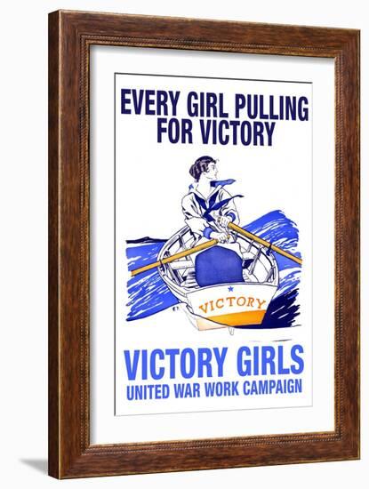 Every Girl Pulling for Victory-Edward Penfield-Framed Art Print