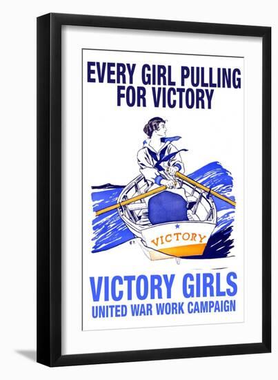 Every Girl Pulling for Victory-Edward Penfield-Framed Art Print