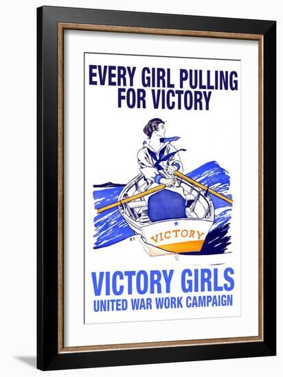 Every Girl Pulling for Victory-Edward Penfield-Framed Art Print