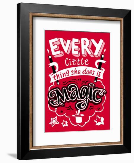 Every Little Thing She Does Is Magic - Tommy Human Cartoon Print-Tommy Human-Framed Art Print