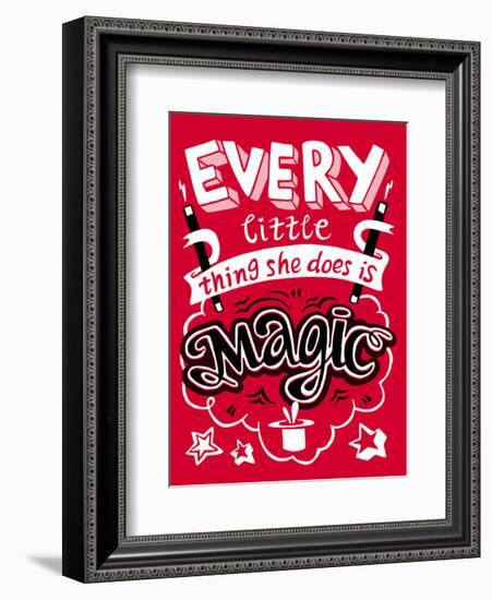 Every Little Thing She Does Is Magic - Tommy Human Cartoon Print-Tommy Human-Framed Art Print