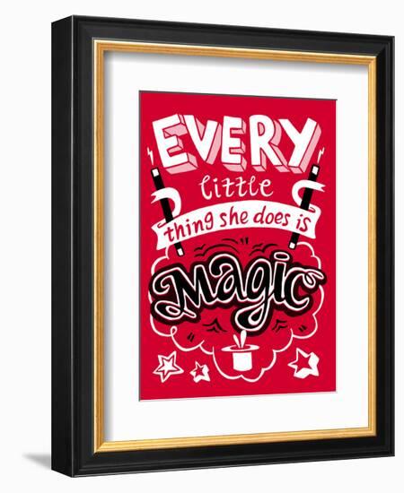 Every Little Thing She Does Is Magic - Tommy Human Cartoon Print-Tommy Human-Framed Art Print