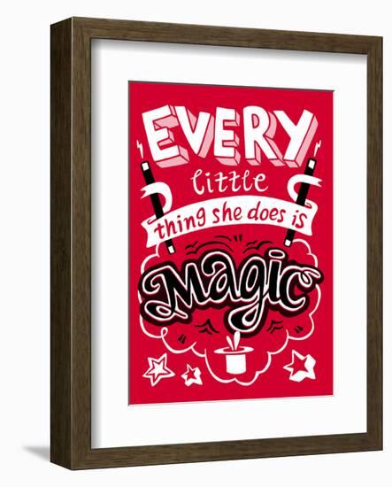 Every Little Thing She Does Is Magic - Tommy Human Cartoon Print-Tommy Human-Framed Art Print