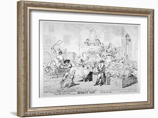 Every Man Has His Price - Sir Rt Walpole, Market Day, Sic Itur Ad Astra, 1788-James Gillray-Framed Giclee Print